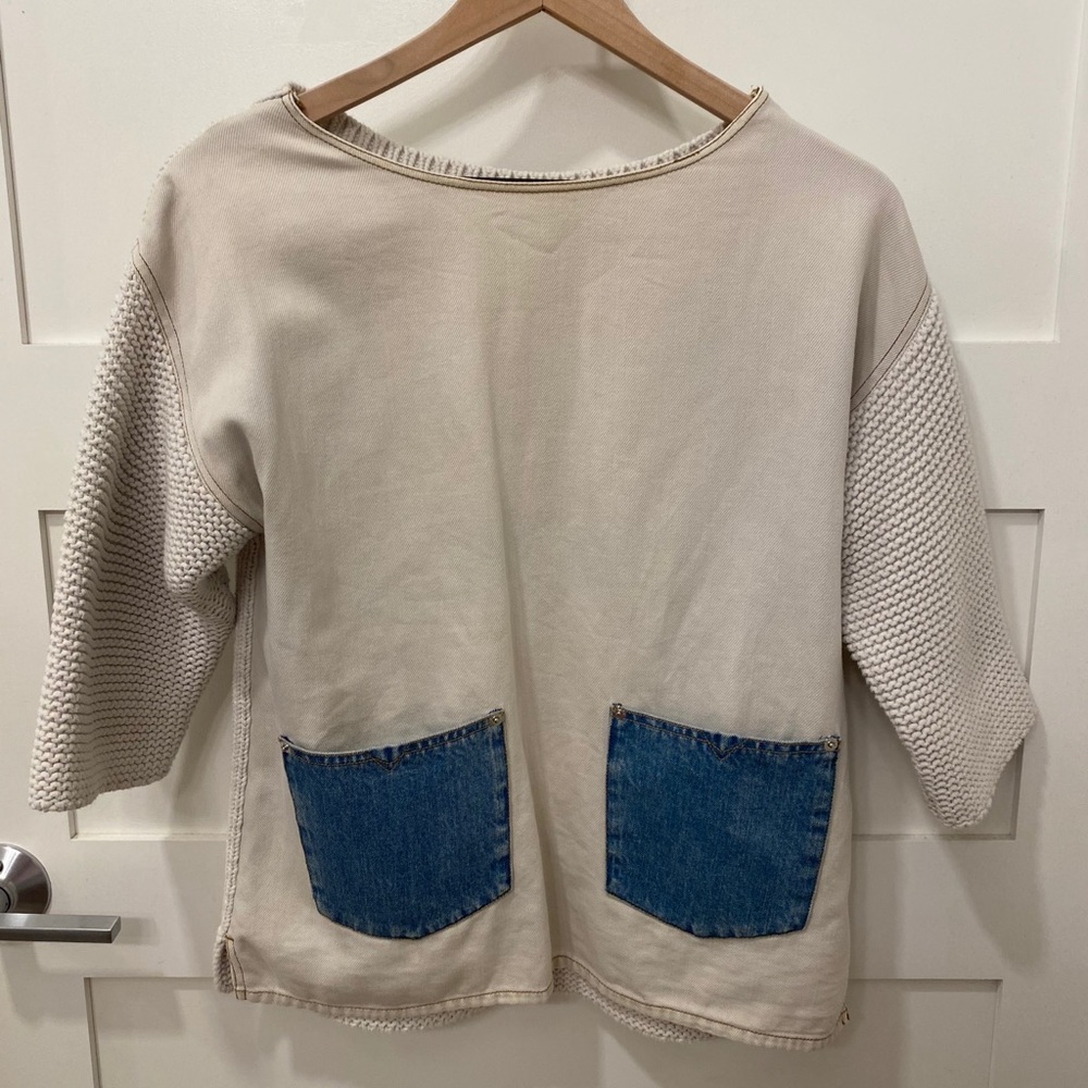 Diesel women’s denim pocket sweatshirt size XS